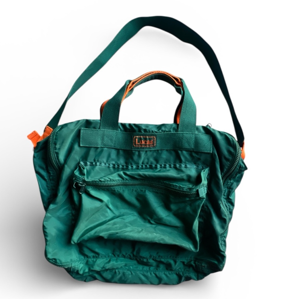 Lucas Green and Orange Travel Bag
